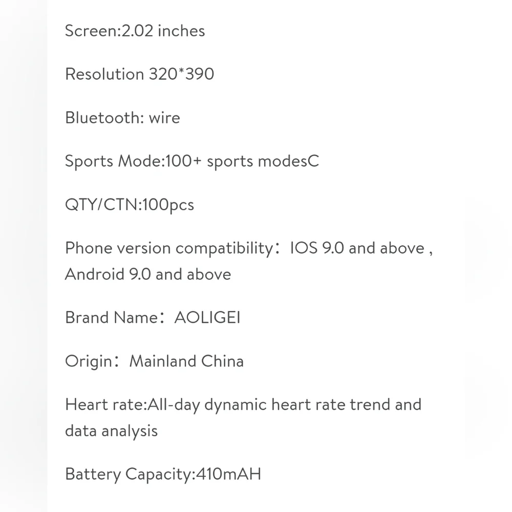 Unisex fitness smart watch